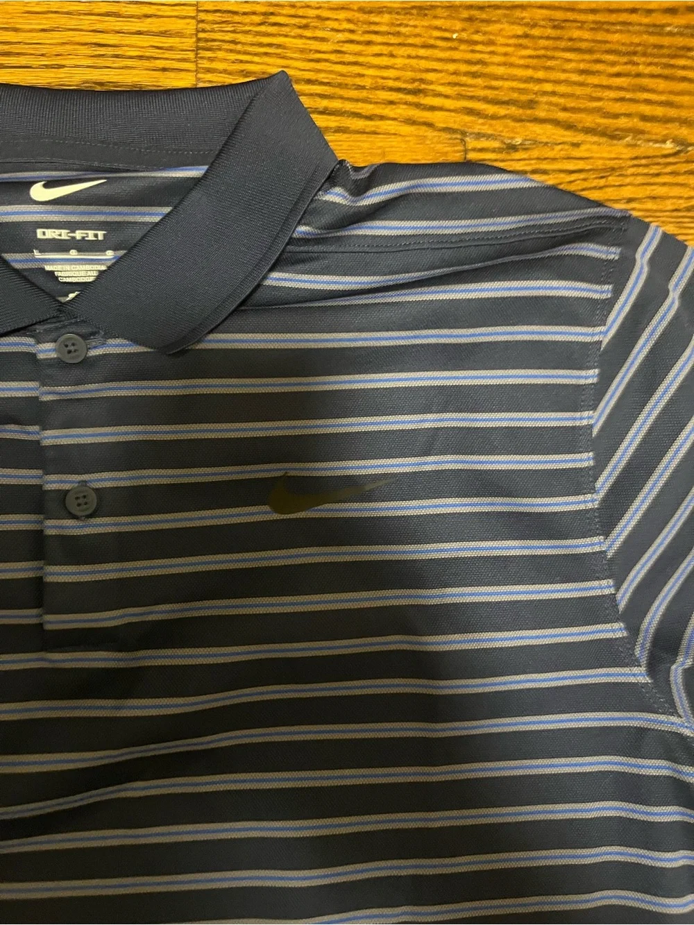 Nike Men’s Dri-FIT Striped Polo Shirt - Navy Blue